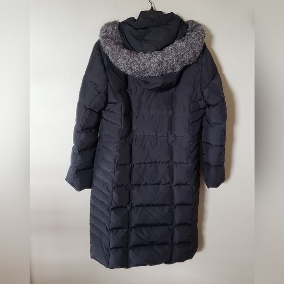 Calvin Klein Women's Black Long Duck Down Blend Winter Coat Size Medium - Picture 2 of 9